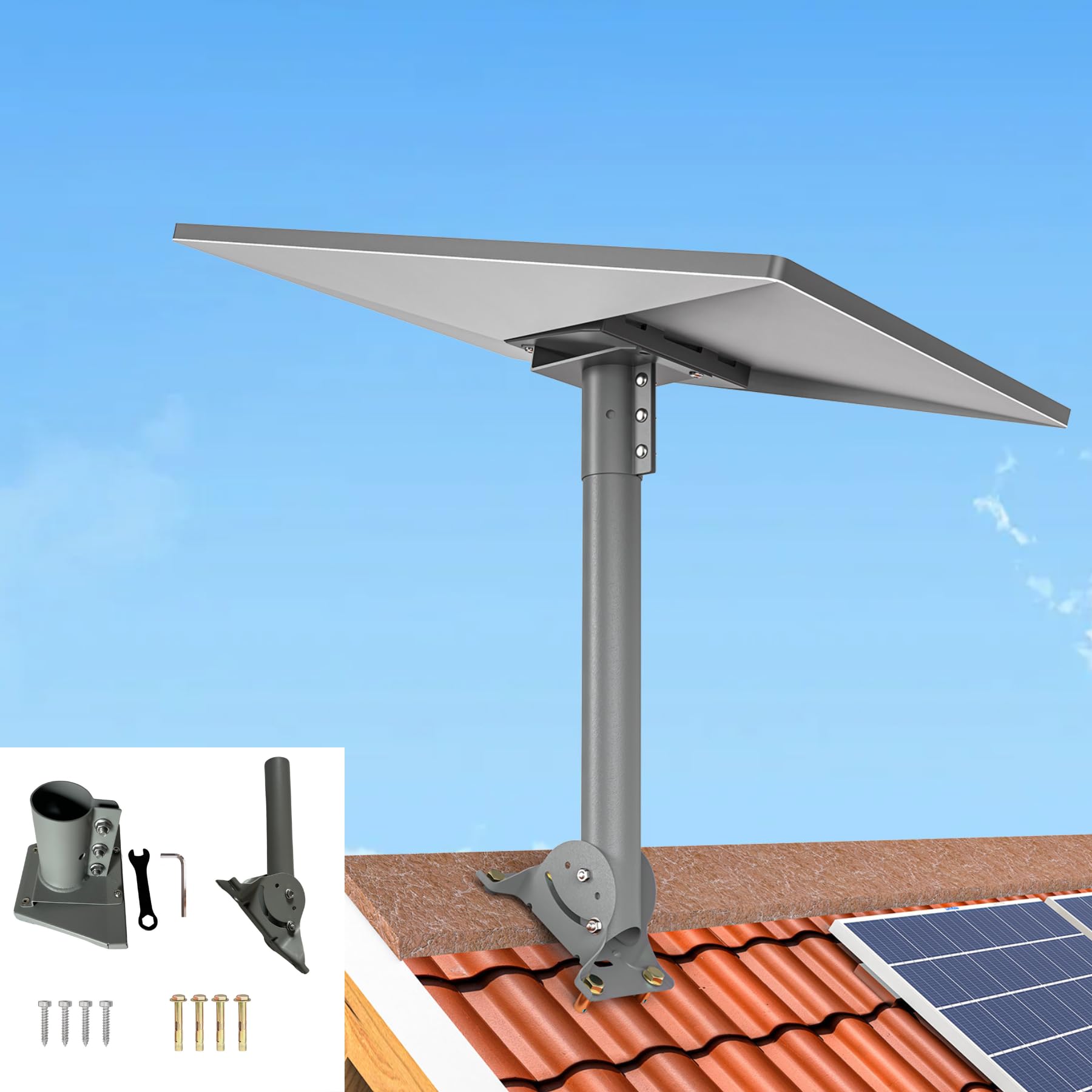 Starlink Gen 3 Roof Mount,Starlink Pole Mount Starlink Mounting Kit,Compatible With Starlink Standard Dish,V3 Mount Plate Roof M